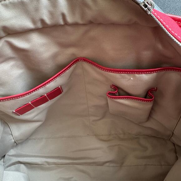 Coach 70157 Large Canvas Carryall Shoulder Totepu500 Red - Picture 10 of 14